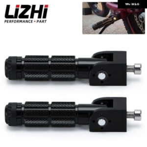 2個 オートバイ バイク モーター バイク 折りたたみ 式 フットレスト フットペグ CNCアルミ 汎用 フットレスト ペグ リアペダルセット