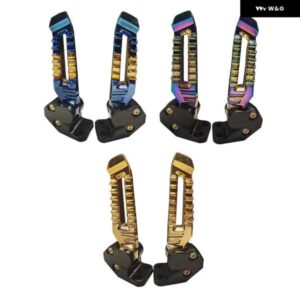 折りたたみ 式 バイク フットステップ 2個 スマート PEG ペダル マウント スペア - Golden