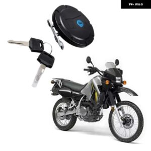 オートバイ バイク 燃料ガスカバー ロック シリンダー キーセット付き燃料ガスキャップ カワサキ KLR650 1987-2007