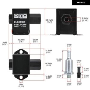 電子式 12V 燃料 ポンプ 2.5-7PSI 圧力 90LPH ガス ガソリン ディーゼル対応 FEP12SV E8012S オート キャブレター オートバイ バイク - HEP05G