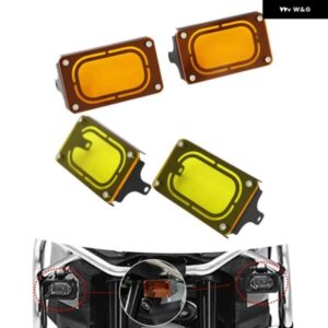 2個 オートバイ バイク フォグランプ プロテクター フォグランプ カラー フィルター ZT368G - Yellow