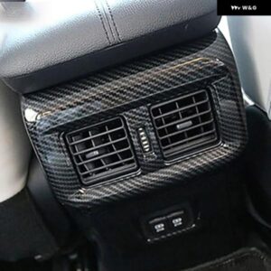 トヨタ RAV4 RAV 4 2019 - 22 XA50 リア エアコン ベント スパンコール アウトレット フレーム カバー トリム ステッカー アクセサリー - Black