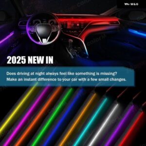 車用LED アンビエントライト 車内 装飾 ランプ 汎用 DIY フレキシブル 隠しカット可能 アクリルストリップ 高 レブル カラー - 1pc　LED　Yellow