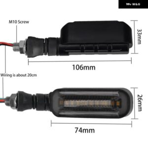 2IN1 ウィンカーテールランプ オートバイ バイク ウィンカーライト DRL 流水シグナル 12 LED シグナルランプ オートバイ バイク アクセサリー - Red