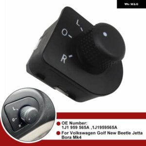 フォルクスワーゲン ビートル ジェッタ ボラ MK4 ゴルフ IV GTI/ R32 10ピン サイドミラー スイッチ コントロール ノブ ボタン 1J1959565A