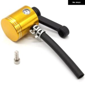 オートバイ バイク 部品 カスタム CNCアルミオイルポット メタルブレーキクラッチマスター シリンダー フルード リザーバー タンク 燃料カップタンク オート - Silver