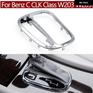 LHD カーセンター シフター カバー ベゼル シフト ギアカバー パネル トリム メルセデス ベンツ C CLK クラス W203 W209 C240 C320 2032671988 - Silver