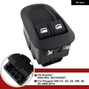 車用電動パワーマスターウィンドウリフタースイッチミラー コントロール ボタン プジョー 206 98-10 206 CC 00-10 206 SW 02-07 6554.WQ