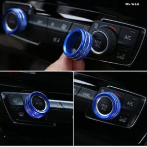 3個 BMW 1 2 3 4シリーズ F30 F34 F46 GT X1 F47 F48 13-17 カー スタイリング エアコン ノブ オーディオ サークル トリム 合金 アクセサリー - A