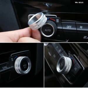 3個 BMW 1 2 3 4シリーズ F30 F34 F46 GT X1 F47 F48 13-17 カー スタイリング エアコン ノブ オーディオ サークル トリム 合金 アクセサリー - B