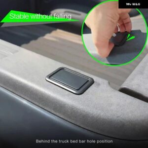 車 トラック 荷台 レールステークポケットカバー ステークポケットプラグカバー ピックアップ ダッジ ラム 1500 2500 25/3500 2019 - 21 - black