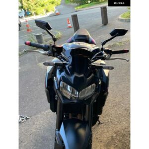 オートバイ バイク リアビューミラー オートバイ バイク サイドミラー オートバイ バイク アクセサリー カフェレーサー ATV 電動自転車 ピットダート オート - black
