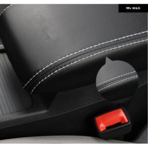 車用 アームレスト コンソール カバー クッション サポート ボックス アームレスト トップ マットライナー 車 スタイル VW ゴルフ 8 MK8 2020 2021 - White