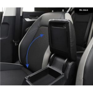 車用 アームレスト コンソール カバー クッション サポート ボックス アームレスト トップ マットライナー 車 スタイル VW ゴルフ 8 MK8 2020 2021 - Red