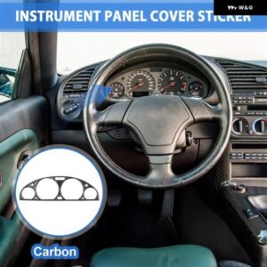BMW 3 E46 M3 1998-2005 カーボン 内装計器 パネル 装飾 フレーム ダッシュボード カバー ステッカー - carbon　fiber　color