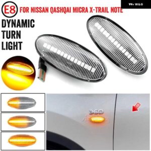 LEDダイナミックフェンダーサイドマーカー ウィンカーライト 日産 NV200 NV400 NP300リーフマイクラキューブノートデュアリスマーチティーダX-T