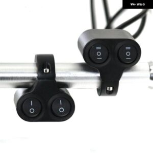7/8インチ 22MM 合金 12V オートバイ バイク ハンドルバー コントロール スイッチ デュアル ボタン コントロール ヘッドライト フラッシャー スピーカー ス - A　style　switch