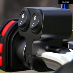 7/8インチ 22MM 合金 12V オートバイ バイク ハンドルバー コントロール スイッチ デュアル ボタン コントロール ヘッドライト フラッシャー スピーカー ス - B　style　switch