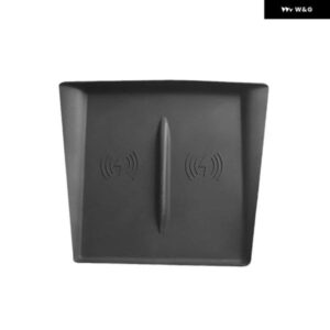 TESLA モデル3 HIGHLAND 2024 ワイヤレス充電 滑り止めマット センター コンソール シリコン プロテクター パッド インテリア アクセサリー - Black