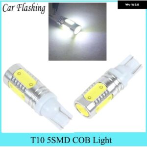 カーフラッシュ 1ペア T10 W5W 194 168 7.5W 車用オートウェッジサイドライト リバース パーキング バルブ バックアップランプ DC12V COB LED ハイパワー