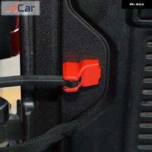 ABS製 車用 リアテールドアリミッターカバー アームデコレーション ステッカー ジープ ラングラー JL 2018年以降 内装アクセサリー - black