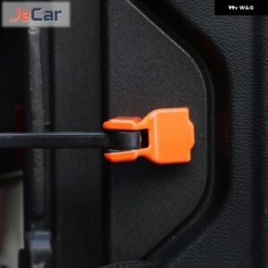 ABS製 車用 リアテールドアリミッターカバー アームデコレーション ステッカー ジープ ラングラー JL 2018年以降 内装アクセサリー - WHITE