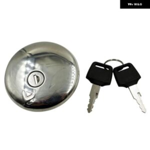オートバイ バイク 燃料ガス タンクキャップ カバー ロック 2キー付き スズキ GN250 GN125 GN 125 250 - Silver