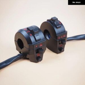 2個 7/8インチ 22MM オートバイ バイク ATV ハンドルバー 左右サイド コントロール スイッチ ハイ/ロービームライト ウィンカー ホーンスイッチ