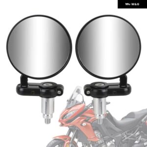 オートバイ バイク ミラー 22MM 汎用 ハンドルバー エンド マウント オートバイ バイク アクセサリー バックミラー サイドミラー 2個
