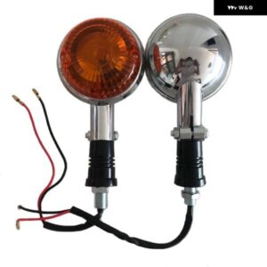 2個 オートバイ バイク ウィンカーライト アンバー ラウンド インジケーター レンズ ヤマハ XV400 XV650 XV1100 XV1300 XVS400 XVS650 XVS1100 ビラーゴ