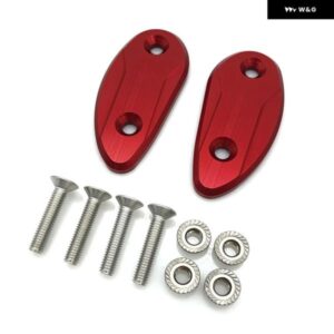 オートバイ バイク ミラー ブロックオフベースプレートカバー トリム ホンダ CBR1000RR 2020-2023 - Red