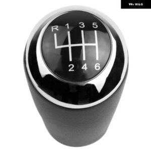 CAR 6速 ギア シフト ノブカバー マツダ 3 BK BL CW 6 5 3シリーズ CX-7 MX-5 2003-2017 PUレザー シフター ヘッド - Black