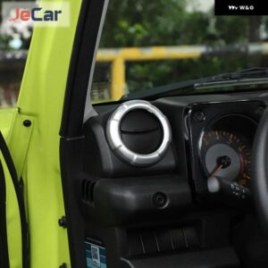 ABS製カー エアコン 吹き出し口デコレーションリングカバー ステッカー フレーム スズキ ジムニー 2019年以降車内アクセサリー - Carbon　fiber　4