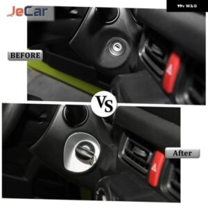 ABS製 車用キーホール イグニッション スイッチ デコレーション ステッカー カバー トリム スズキ ジムニー 2019年以降車内アクセサリー - Silver