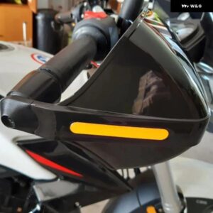 2個 オートバイ バイク ハンドルバー ハンドガード フロントガラス プロテクター シールド ハンドガード カスタム アクセサリー - Smoky　color