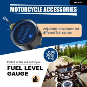 24V 2インチ 52MM 汎用 車 オートバイ バイク 燃料レベルメーター ゲージ LEDライト ディスプレイ 燃料タンクゲージ ボート トラック RV
