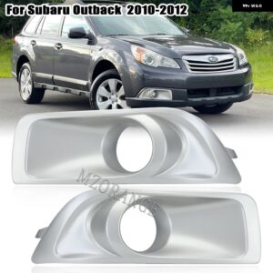 スバル FOGLIGHT グリルカバー アウトバック 2010 2011 2012 フロントバンパー フォグランプ フォグライト カバー ヘッド - 1pair