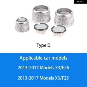 BMW クリスタルカーエアコンノブボリュームオーディオコントロールボタンリングカバー 1-7シリーズ F30 F10 X3 X4 X5 X6 X7 Z4 F32 F20 カ - Type D
