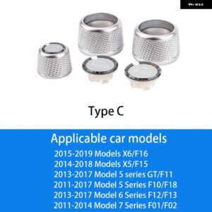 BMW クリスタルカーエアコンノブボリュームオーディオコントロールボタンリングカバー 1-7シリーズ F30 F10 X3 X4 X5 X6 X7 Z4 F32 F20 カ - Type C