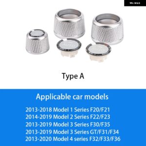BMW クリスタルカーエアコンノブボリュームオーディオコントロールボタンリングカバー 1-7シリーズ F30 F10 X3 X4 X5 X6 X7 Z4 F32 F20 カ - Type A