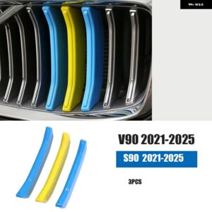 ボルボ S60 S90 XC40 XC60 XC90V 60V 90 グリル 装飾 ストリップカーアクセサリーカースタイリング カスタムパーツ アクセサリー 交換用部 - s90 v90 2021-20252