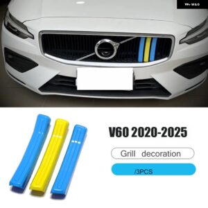 ボルボ S60 S90 XC40 XC60 XC90V 60V 90 グリル 装飾 ストリップカーアクセサリーカースタイリング カスタムパーツ アクセサリー 交換用部 - v60 2020-20254