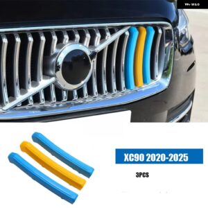 ボルボ S60 S90 XC40 XC60 XC90V 60V 90 グリル 装飾 ストリップカーアクセサリーカースタイリング カスタムパーツ アクセサリー 交換用部 - xc90 2020-20258