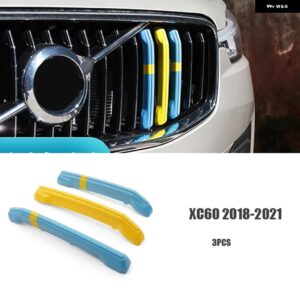 ボルボ S60 S90 XC40 XC60 XC90V 60V 90 グリル 装飾 ストリップカーアクセサリーカースタイリング カスタムパーツ アクセサリー 交換用部 - XC60 2018-2021