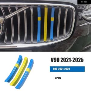ボルボ S60 S90 XC40 XC60 XC90V 60V 90 グリル 装飾 ストリップカーアクセサリーカースタイリング カスタムパーツ アクセサリー 交換用部 - s90 v90 2021-2025