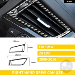 BMW 2個 カーボンサイド空調穴エアベントフレームステッカー インテリア Z4 E89 Zシリーズ 2009-2016 ロードスター カスタムパーツ アクセ - RHD