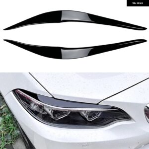 BMW ヘッドライト ランプ アイブロウカバー トリム 自動 蓋アイブロウ F87 M2 F22 F23 220I 228I 230I M235I M240I 2014-2022 カスタムパー - Gloss Black