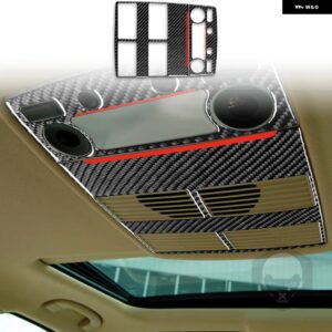 BMW 5シリーズ E60 2004-2010 アクセサリーカーボン車内ルーフ読書灯セットスピークパネルトリム ステッカー 装飾 カスタムパーツ アクセサ - Set 2pcs BLACK-RED