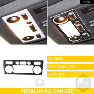 BMW 5シリーズ E60 2004-2010 アクセサリーカーボン車内ルーフ読書灯セットスピークパネルトリム ステッカー 装飾 カスタムパーツ アクセサ - 27 BLACK