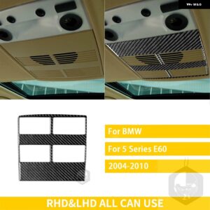 BMW 5シリーズ E60 2004-2010 アクセサリーカーボン車内ルーフ読書灯セットスピークパネルトリム ステッカー 装飾 カスタムパーツ アクセサ - 29 BLACK